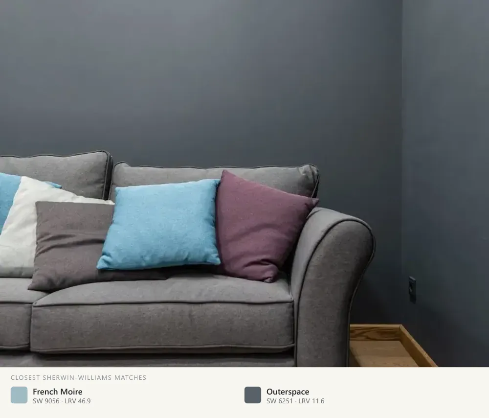 Blue-gray living room