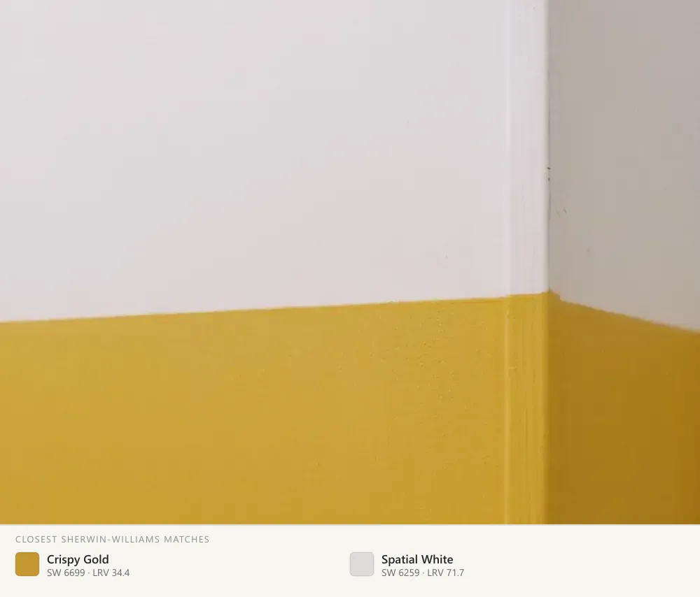 Golden yellow corner wall