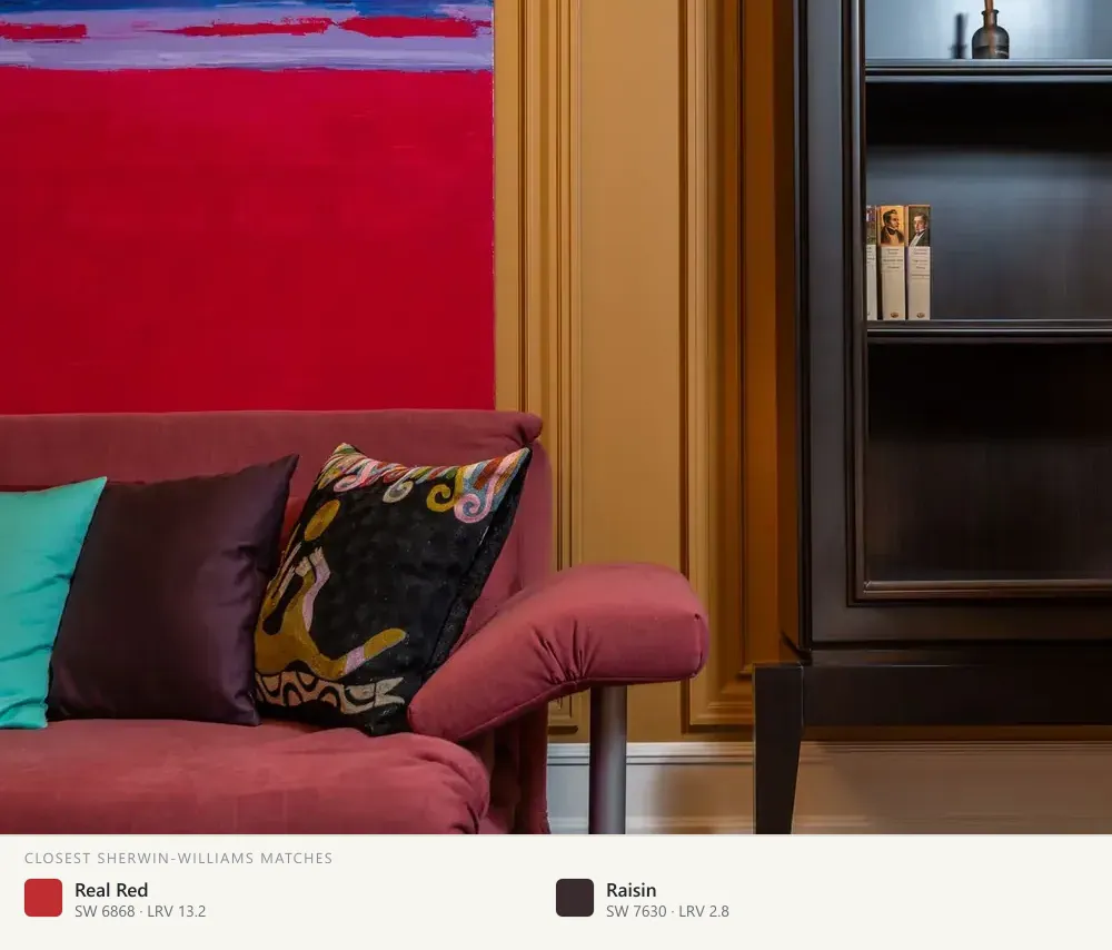 Magenta red sitting room