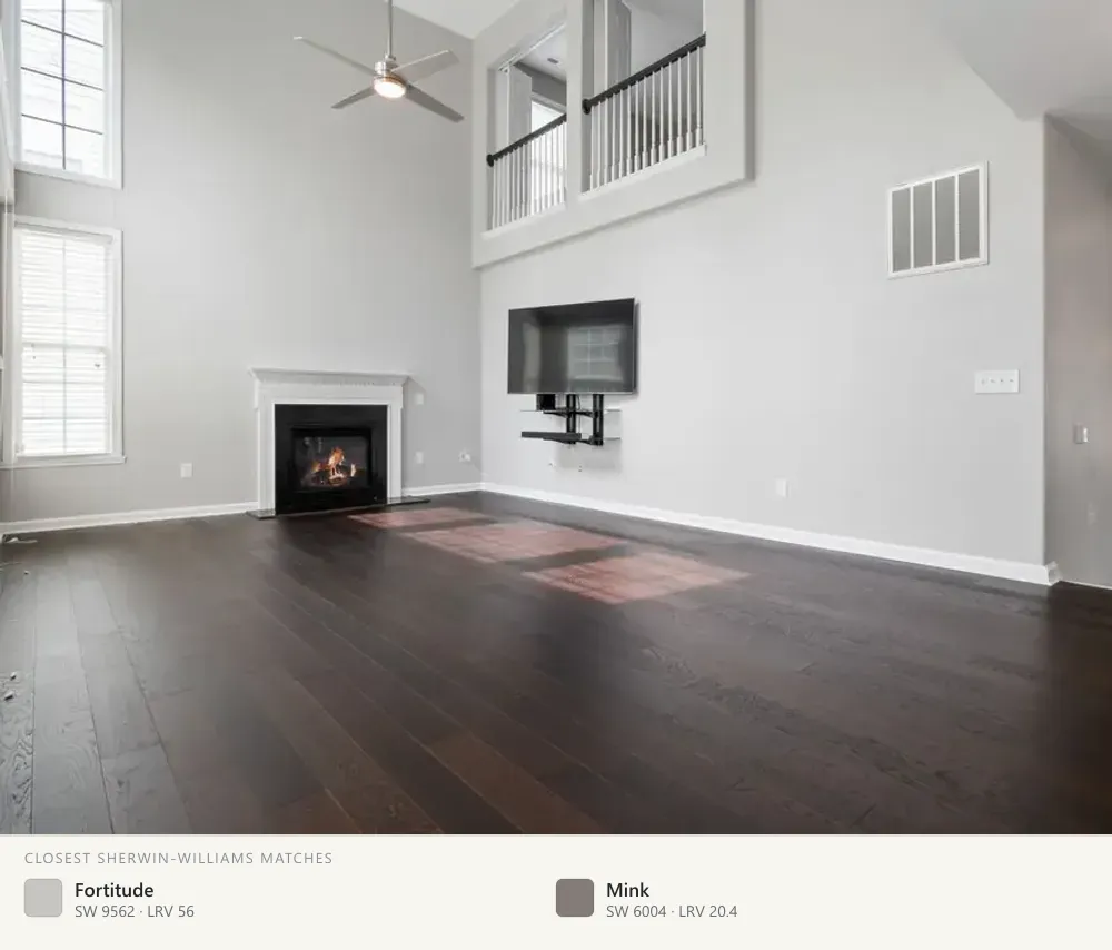 Pale gray open room