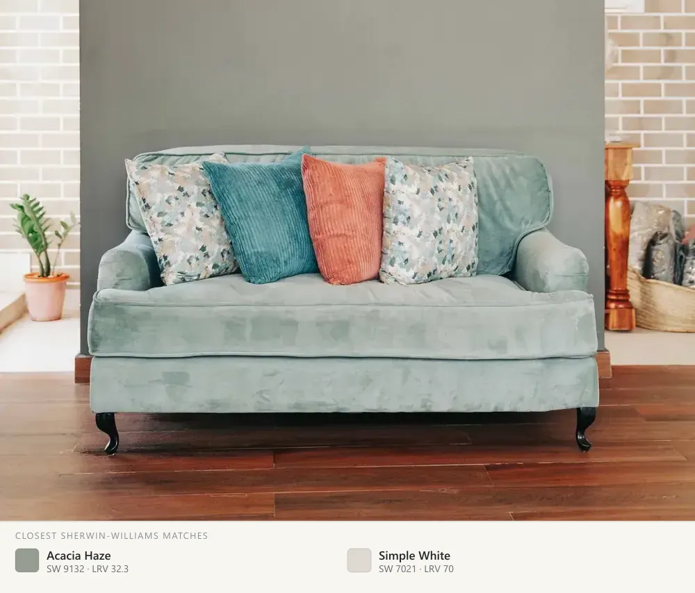 Soft gray living wall