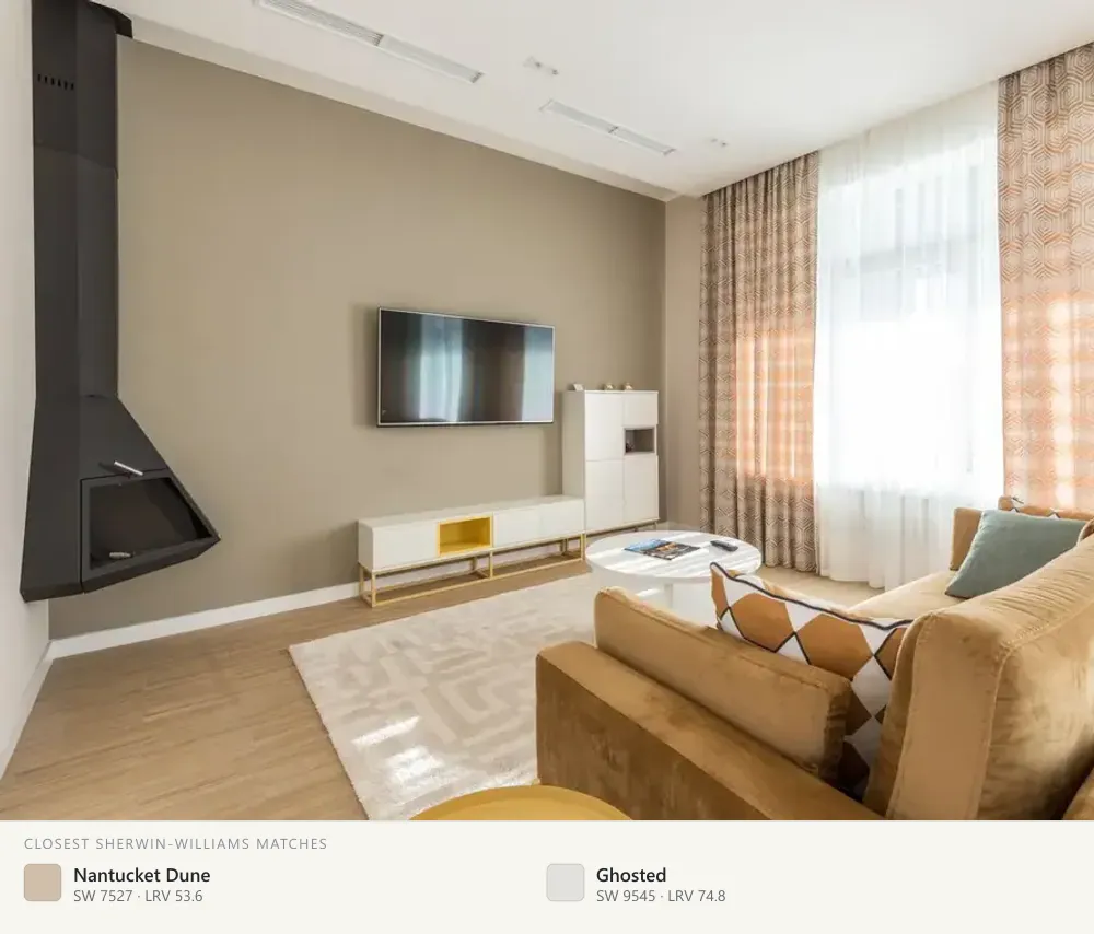 Warm beige living room